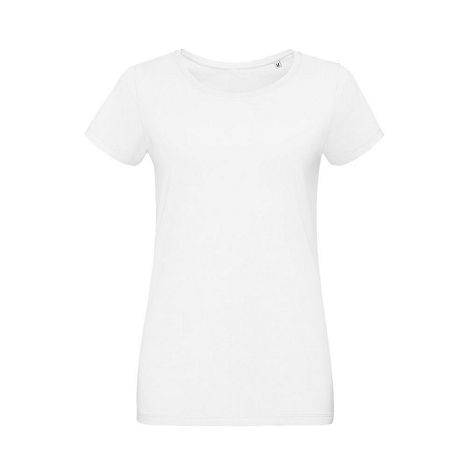 Tee-shirt personnalisé femme blanc coupe ajustée 155 g/m²