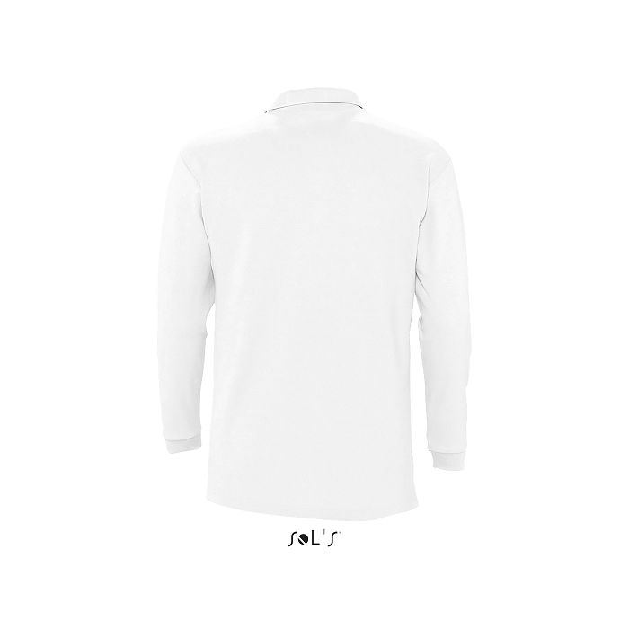  Polo homme manhes longues publicitaire blanc