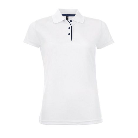 Polo femme blanc 180 g/m²