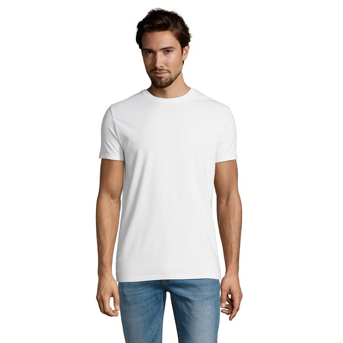  Tee-shirt col rond homme blanc 190 g/m²