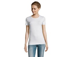 Tee-shirt stetch femme blanc 190 g/m²