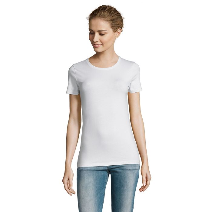  Tee-shirt stetch femme blanc 190 g/m²