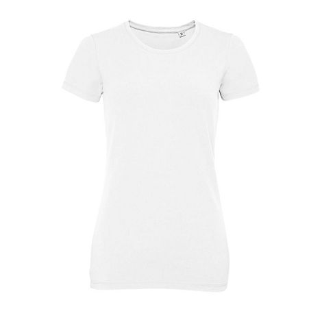 Tee-shirt stetch femme blanc 190 g/m²