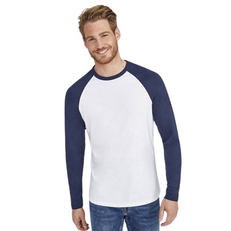 Tee-shirt manches longues bicolore homme