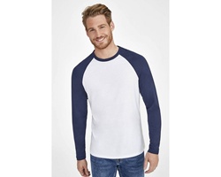 Tee-shirt manches longues bicolore homme