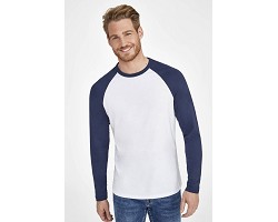Tee-shirt manches longues bicolore homme