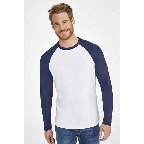 Tee-shirt manches longues bicolore homme