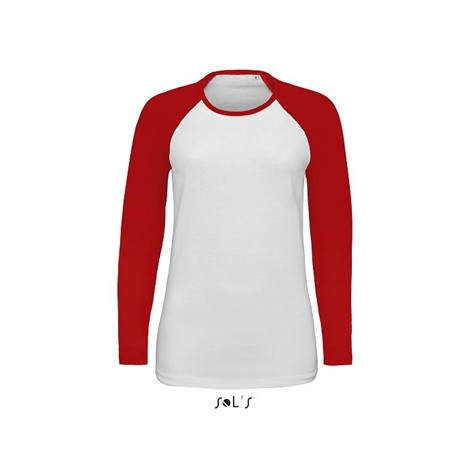 Tee-shirt manches longues bicolore femme