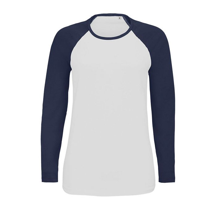 Tee-shirt manches longues bicolore femme