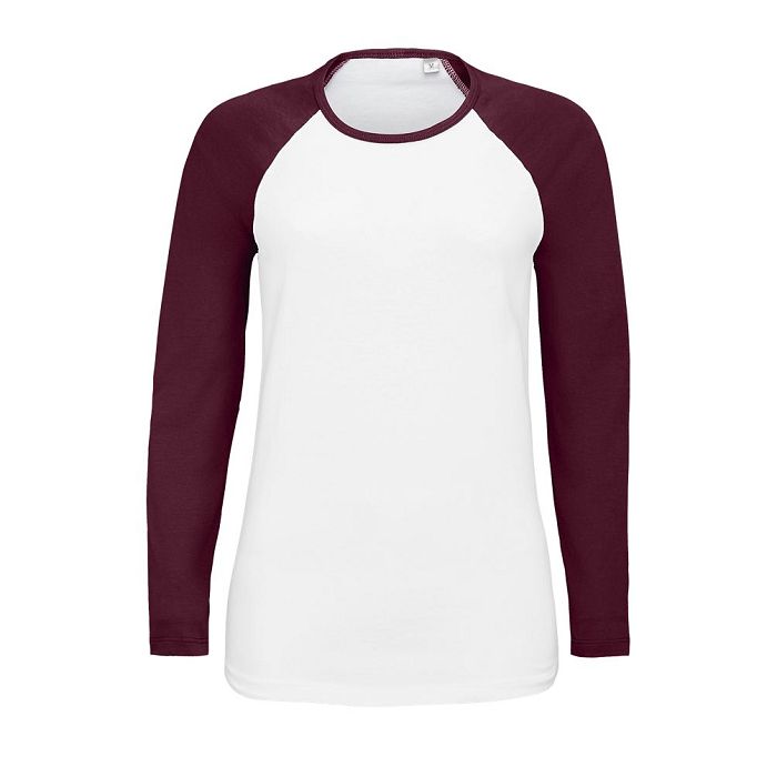  Tee-shirt manches longues bicolore femme