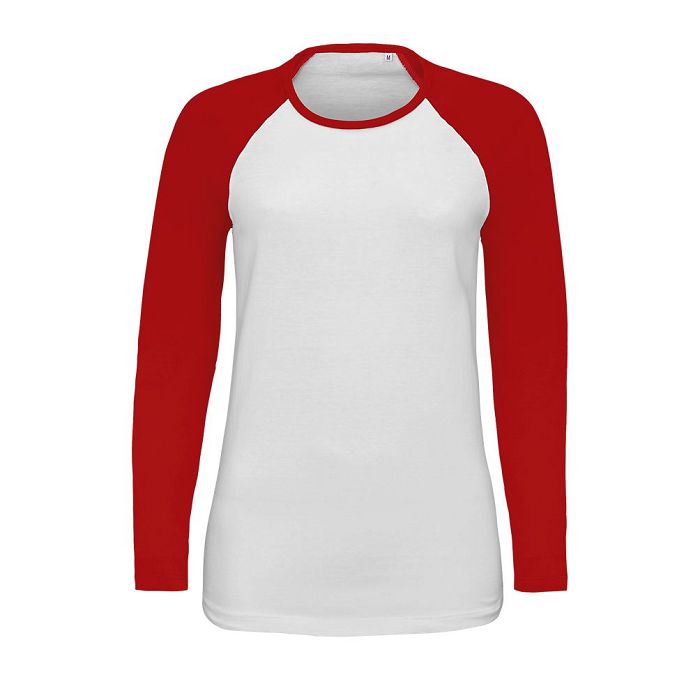  Tee-shirt manches longues bicolore femme