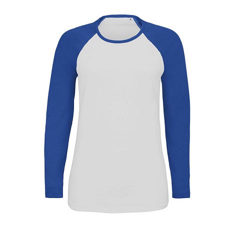 Tee-shirt manches longues bicolore femme