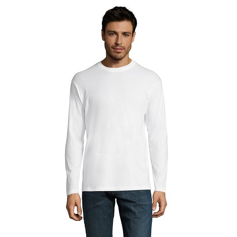 Tee-shirt blanc manches longues homme