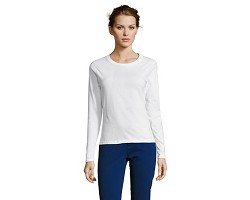 Tee-shirt blanc manches longues femme