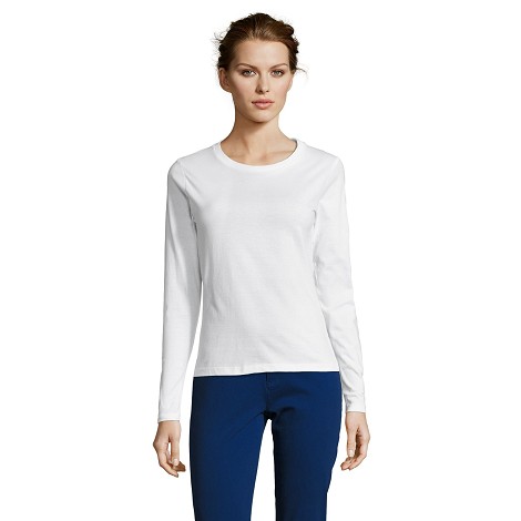 Tee-shirt blanc manches longues femme