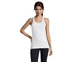Débardeur blanc femme en coton