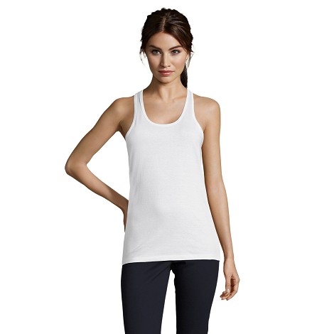 Débardeur blanc femme en coton