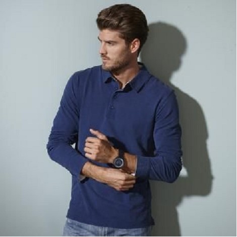 Polo homme classique manches longues