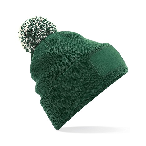 Bonnet à pompon bicolore