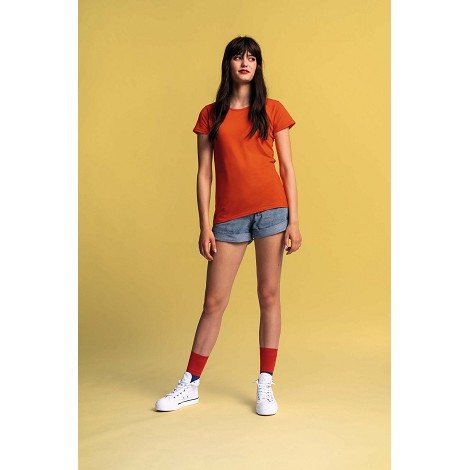 Tee-shirt femme slim couleur 100% coton