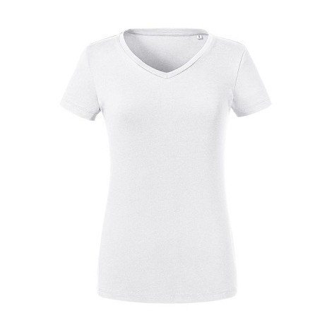 Tee-shirt col V femme couleur