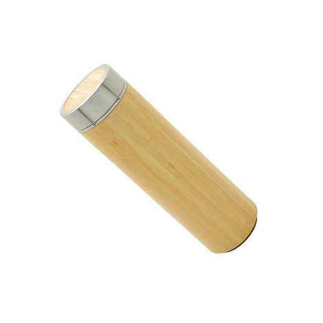 Bouteille isotherme en bambou avec infuseur