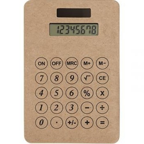 Calculatrice en carton recyclé