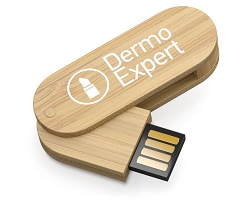 Clé USB arrondie bambou 8 Go
