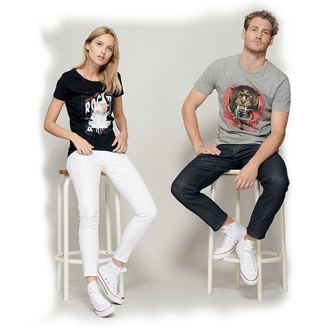 Tee-shirt publicitaire couleur pour impression quadri