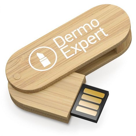 Clé USB arrondie bambou 32 Go