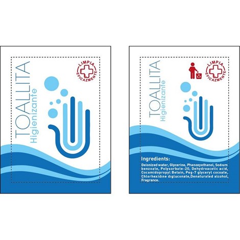 Serviette hygiénisante pour les mains