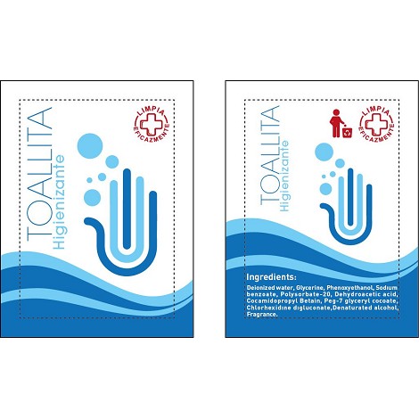Serviette hygiénisante pour les mains