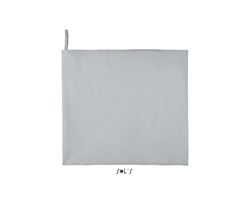 Serviette publicitaire blanche en microfibre 70 x 120 cm