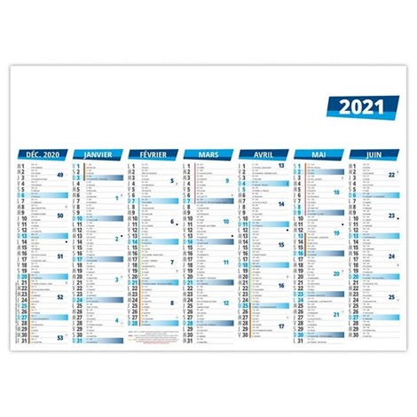 Calendrier bancaire 2021 taille moyenne premier prix
