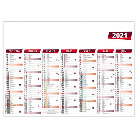 Calendrier bancaire 2021 premier prix petite taille