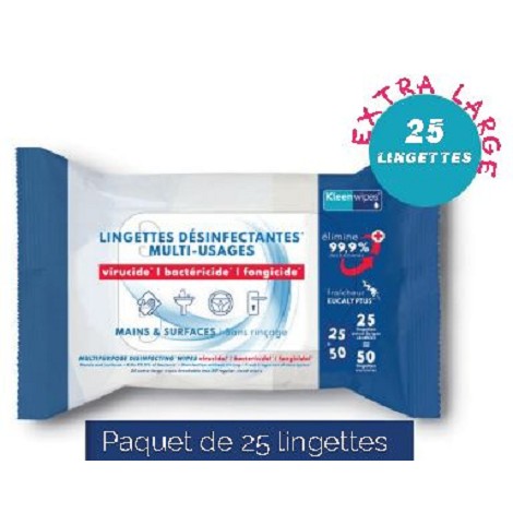 Lingettes désinfectantes en paque de 50