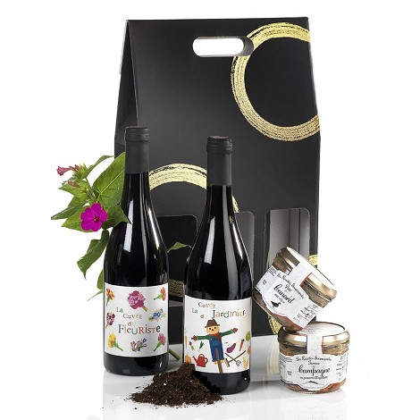 Coffret garni alimentaire