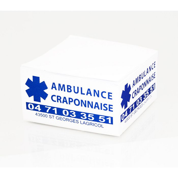 Bloc cube personnalisé 9x9x4,5 cm