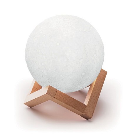 Enceinte lune avec socle en bois