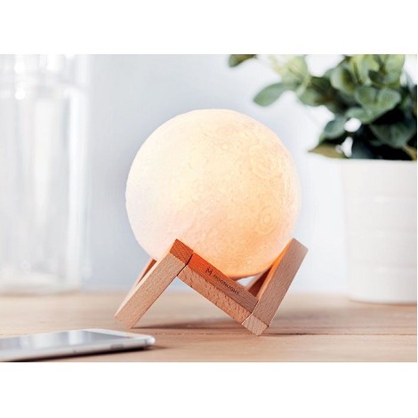 Enceinte lune avec socle en bois