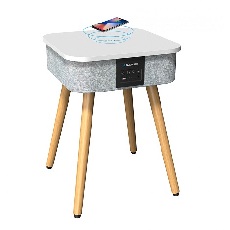  TABLE BASSE ENCEINTE ET CHARGEUR INDUCTION INTÉGRÉ