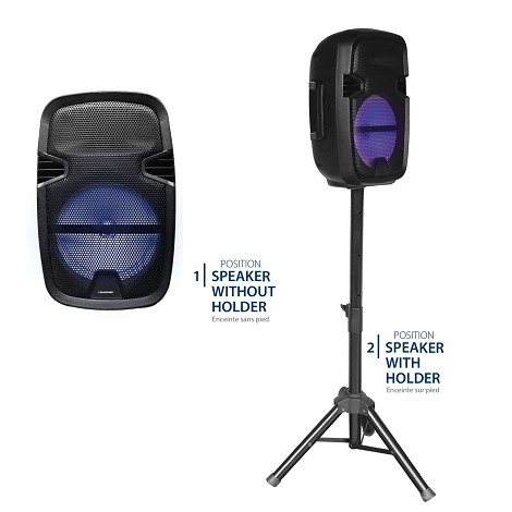 Enceinte LED multicolores avec support pied