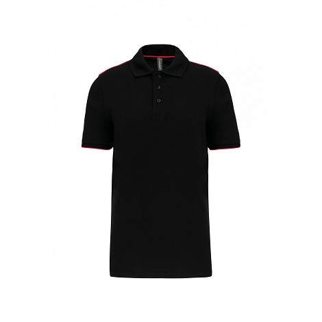 Polo contasté manches courtes homme