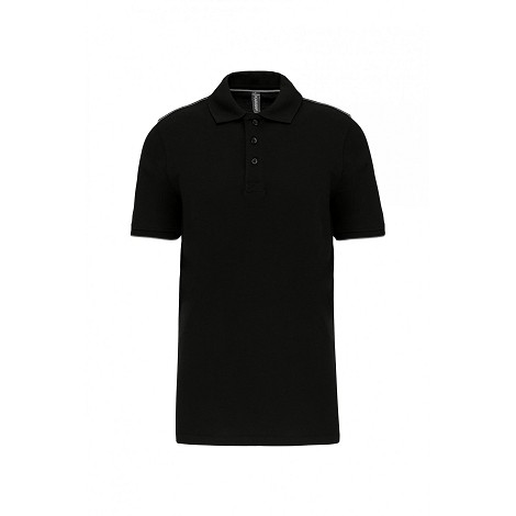 Polo contasté manches courtes homme