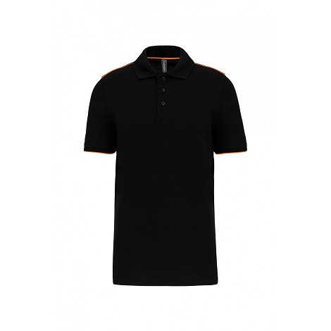 Polo contasté manches courtes homme