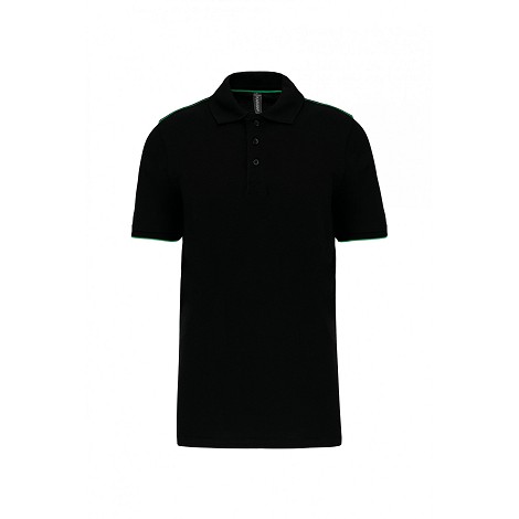 Polo contasté manches courtes homme