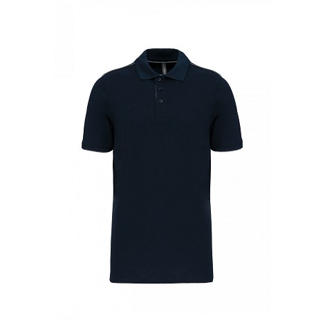 Polo contasté manches courtes homme