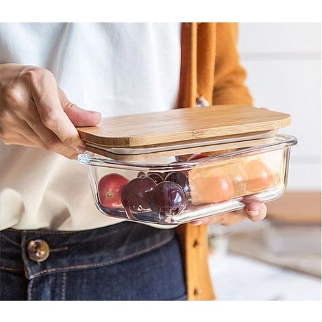 Lunchbox verre et bois - Soutien à Handicap International
