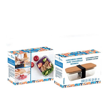 Lunchbox verre et bois - Soutien à Handicap International