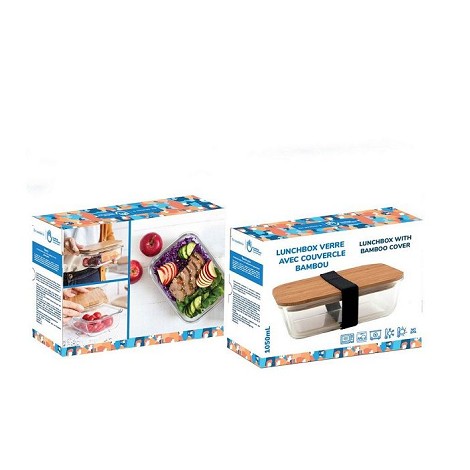 Lunchbox verre et bois - Soutien à Handicap International
